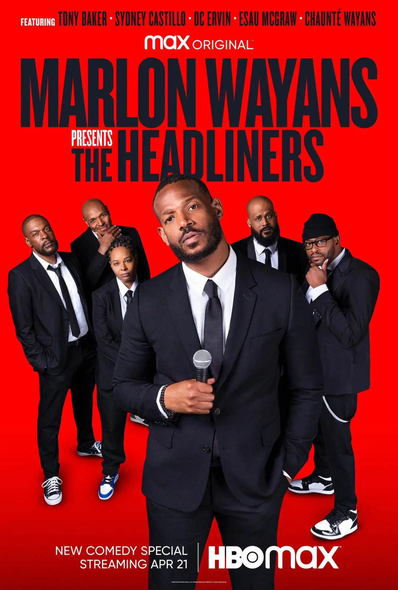 Hbo max presents marlon wayans presents the headliners [official stand up comedy special poster]