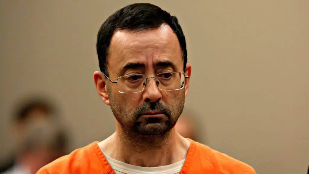 Larry Nassar on his way to prison on December 7, 2017 [Press Photo]