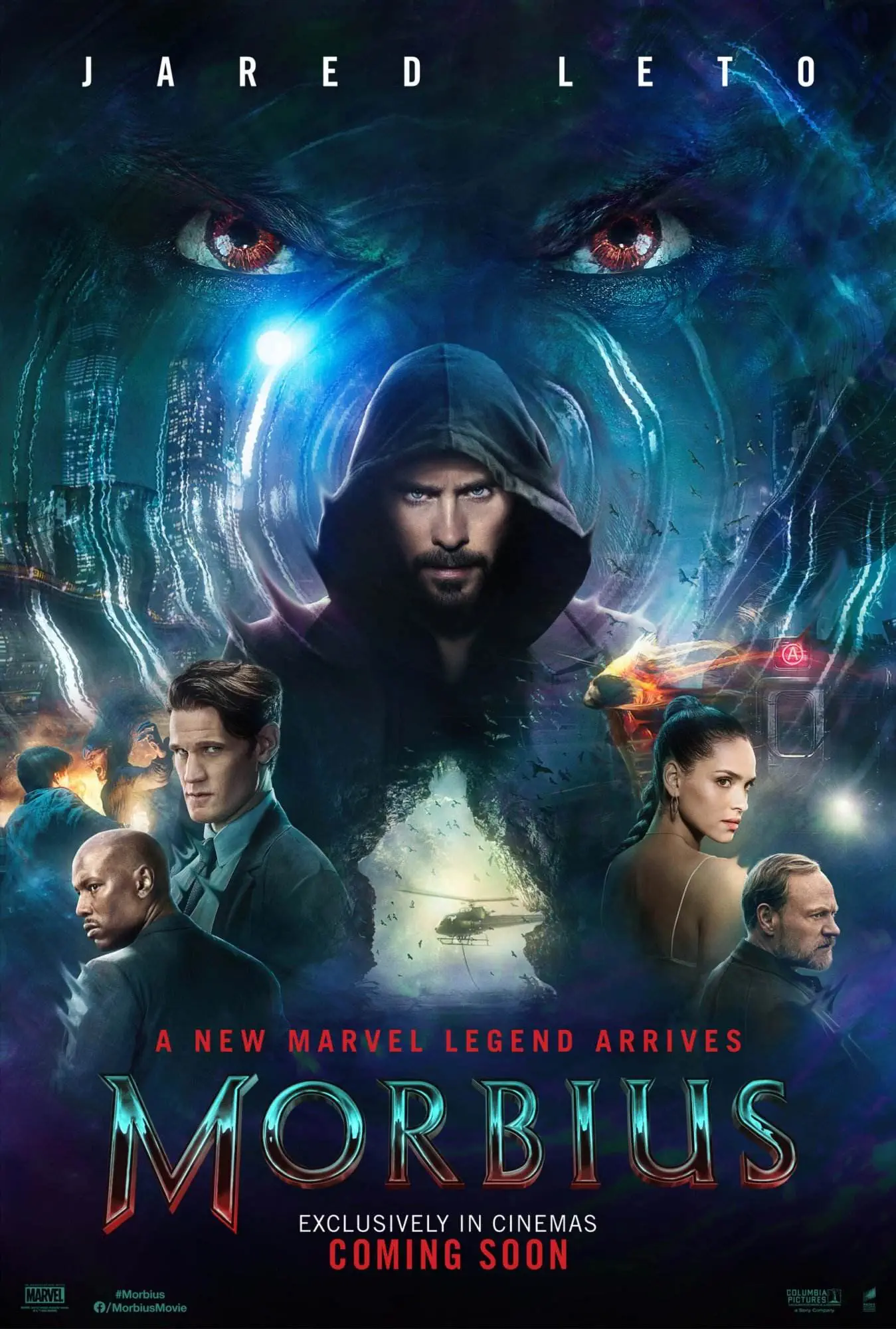 Marvel presents morbius [official theatrical movie release poster]