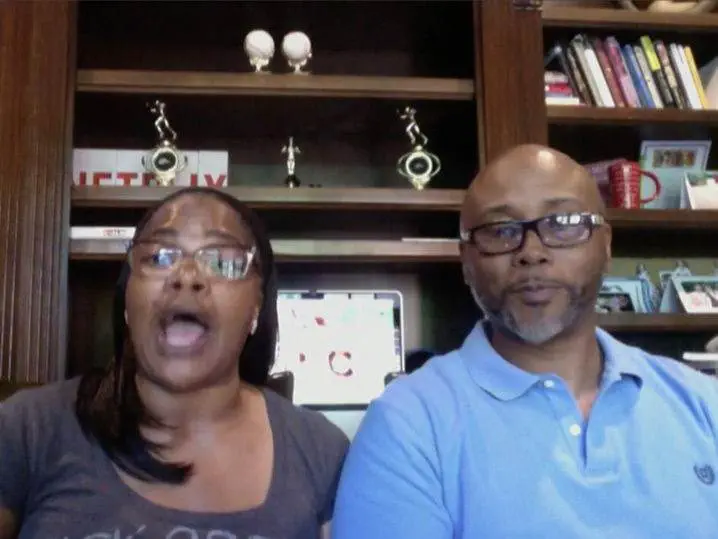 Mo'Nique & her husband, Sidney Hicks, on TMZ on May 15, 2017
