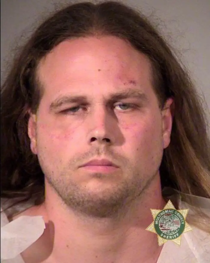 Mugshot of racist white supremacist & neo-Nazi, Jeremy Christian