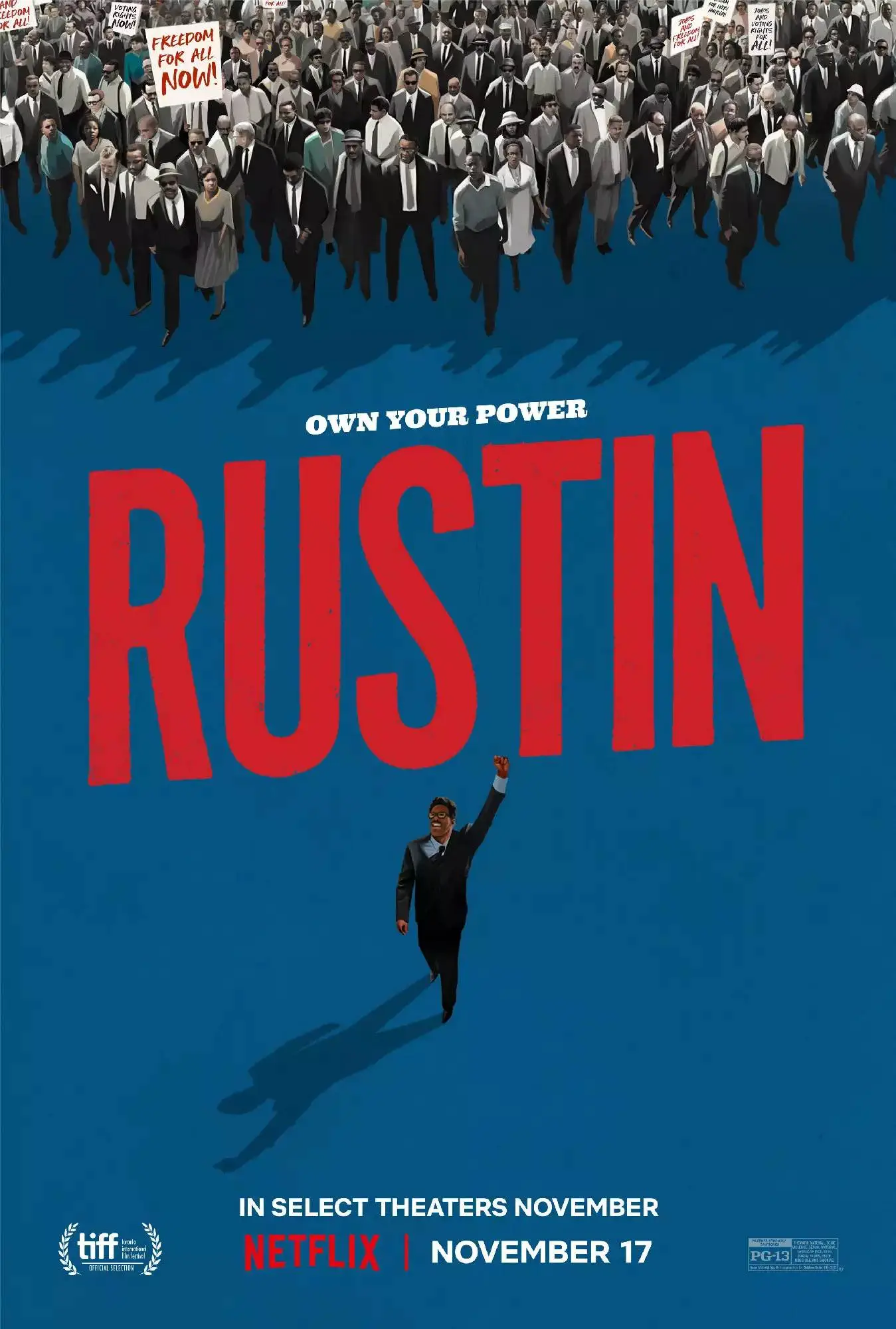 Netflix presents rustin [official movie release poster]