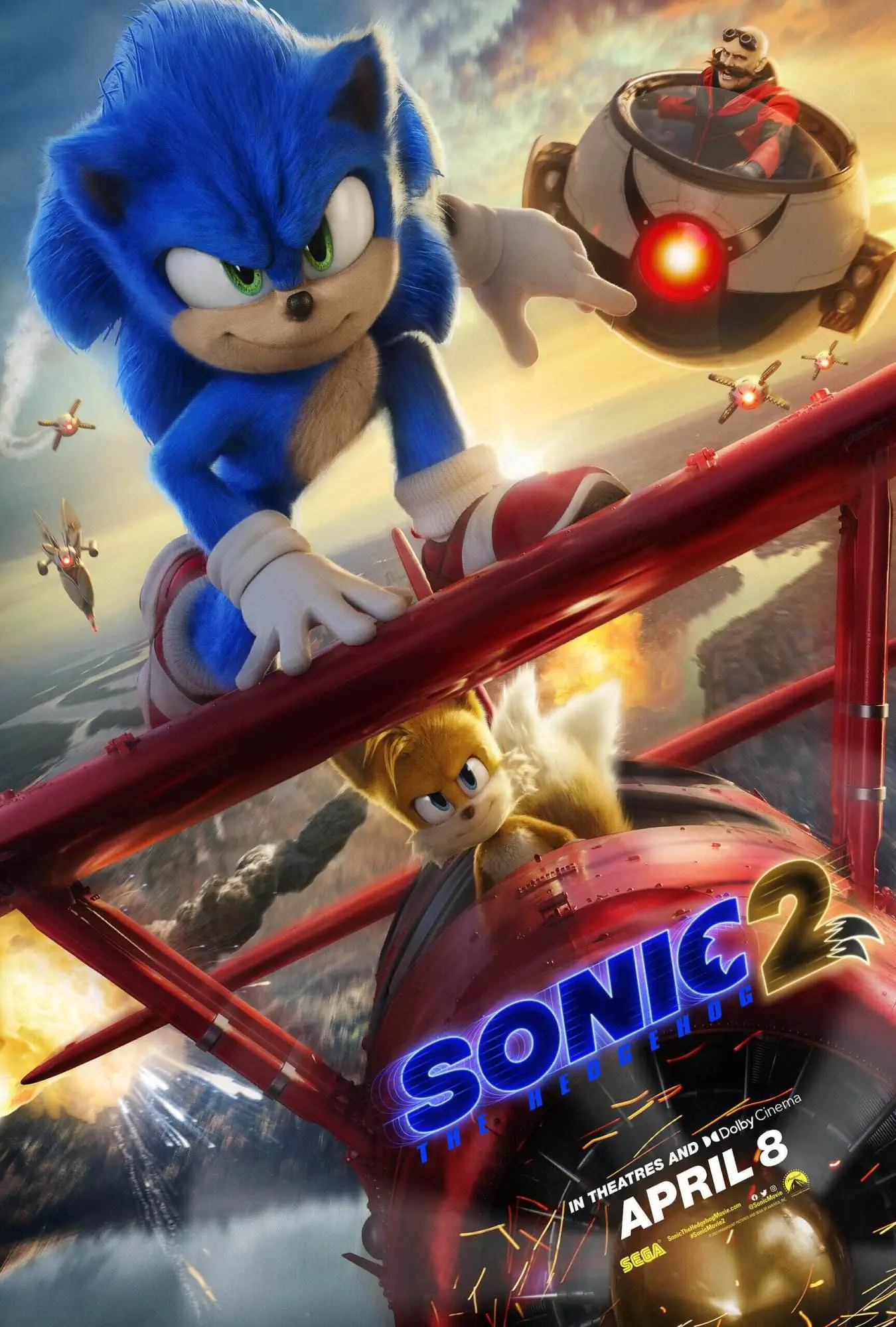 Sonic the hedgehog 2 [official movie teaser poster]