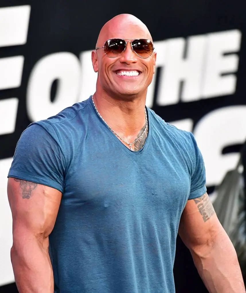 Wrestler & actor dwayne 'the rock' johnson back in august 8, 2017 [press photo]