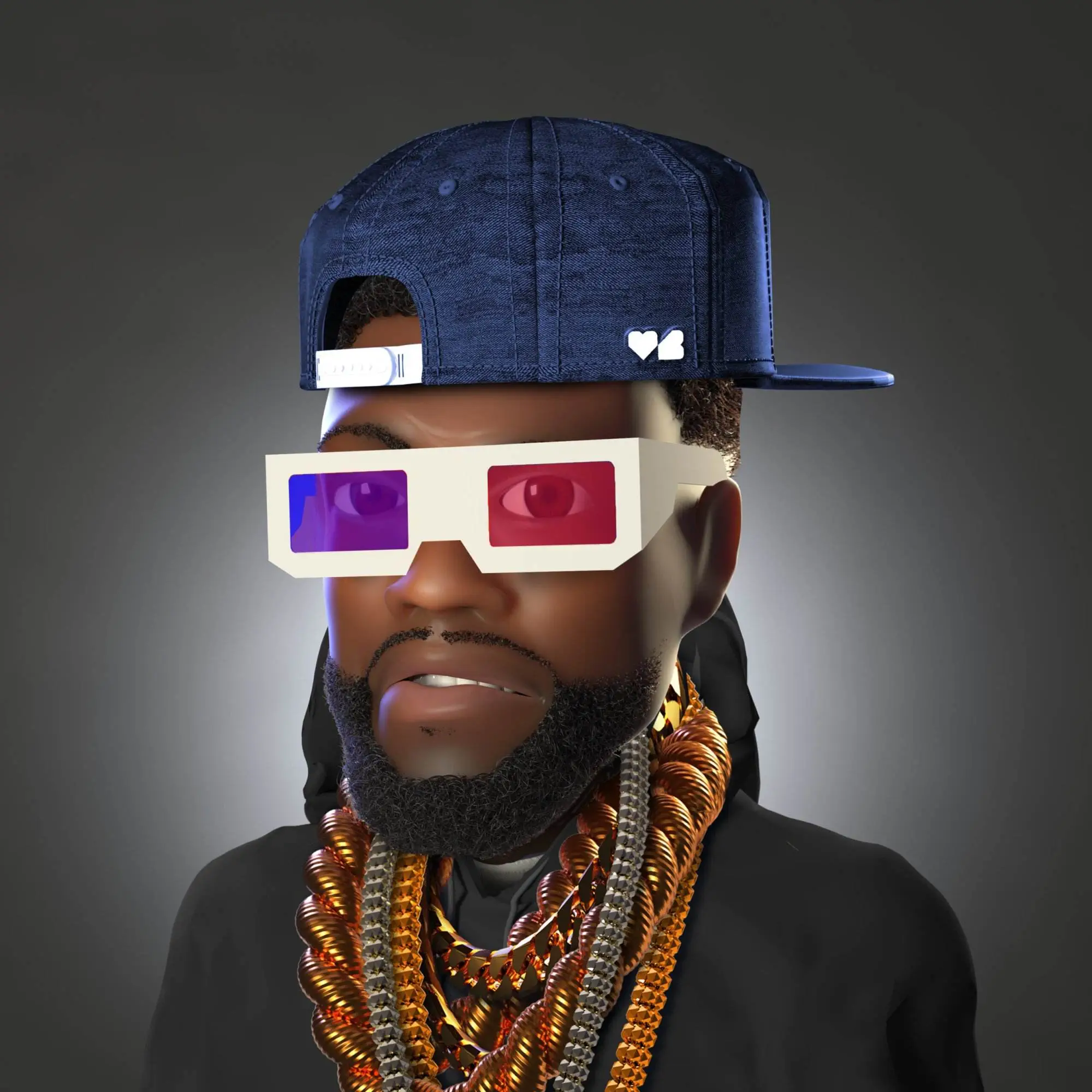 Cfth nft kev heavygold 3dglasses